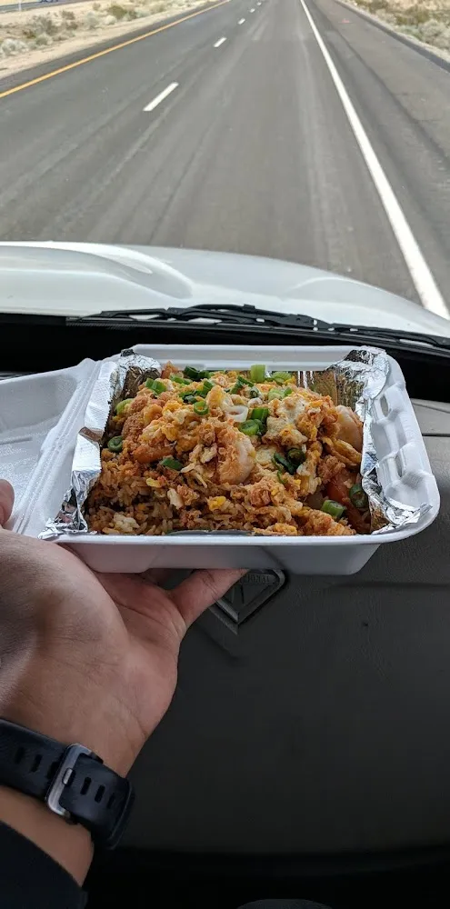 Crab Meat and Shrimp Fried Rice with Egg and Onion
